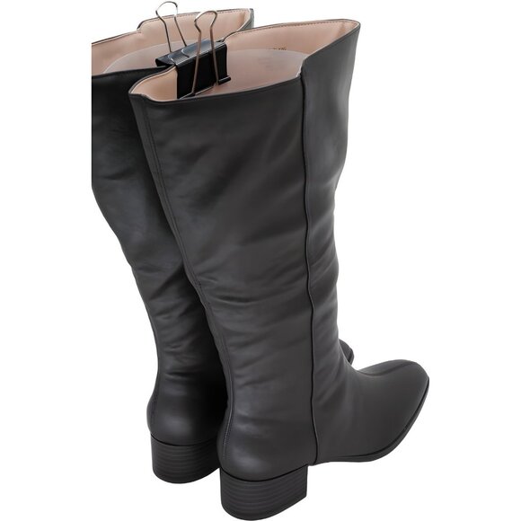 Journee Collection Women's Devri Tall Boots Black Extra Wide Calf US 8W - Picture 3 of 6